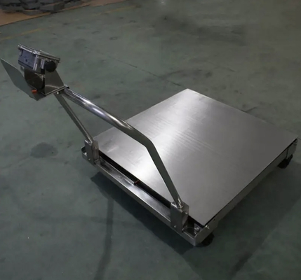 1x1mの1tonプラットホームの床は車輪XK3190-A12Eの表示器を含むデジタル天秤ばかりを量る