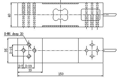電子ひずみゲージの一点重量を量る荷重計50kg 60kg