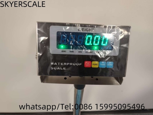 40×50cm 150kg 秤台 スケール ステンレス スチール グリーン LED 防水指標