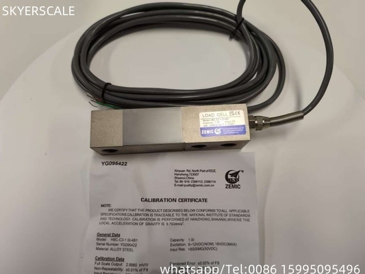 ZEMIC H8C 1 トン C3 級 切断線 負荷セル トランスデューサー OIML NETP 計量器