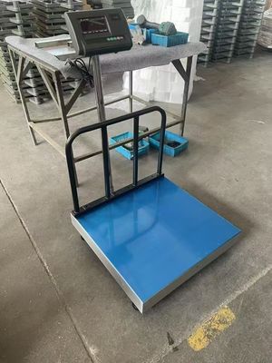 重荷用プラットフォーム 重量秤 電子デジタル重量秤 500x500mm 300Kg バックレール付き